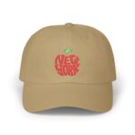 New York Red Apple embroidery NYC khaki cap with amituff flag logo