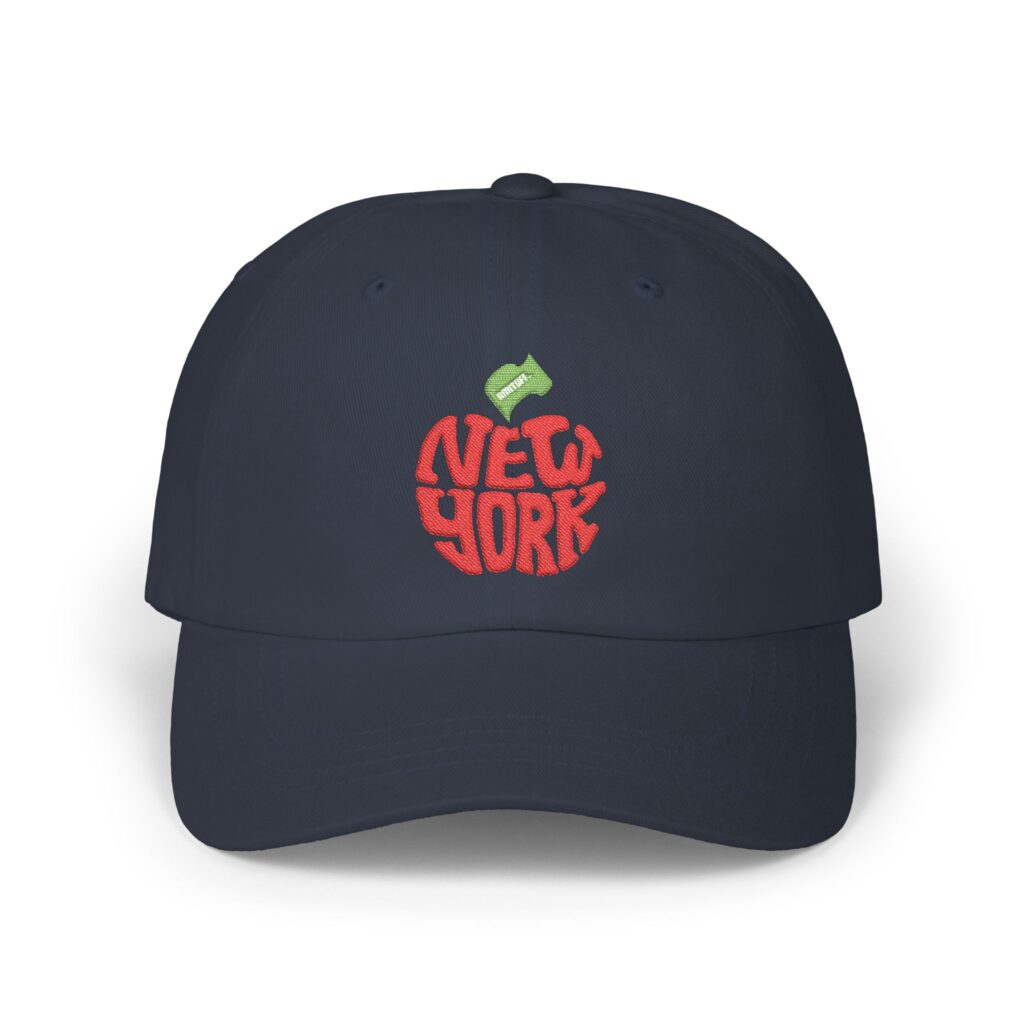 New York Red Apple embroidery navy NYC cap with amituff flag logo
