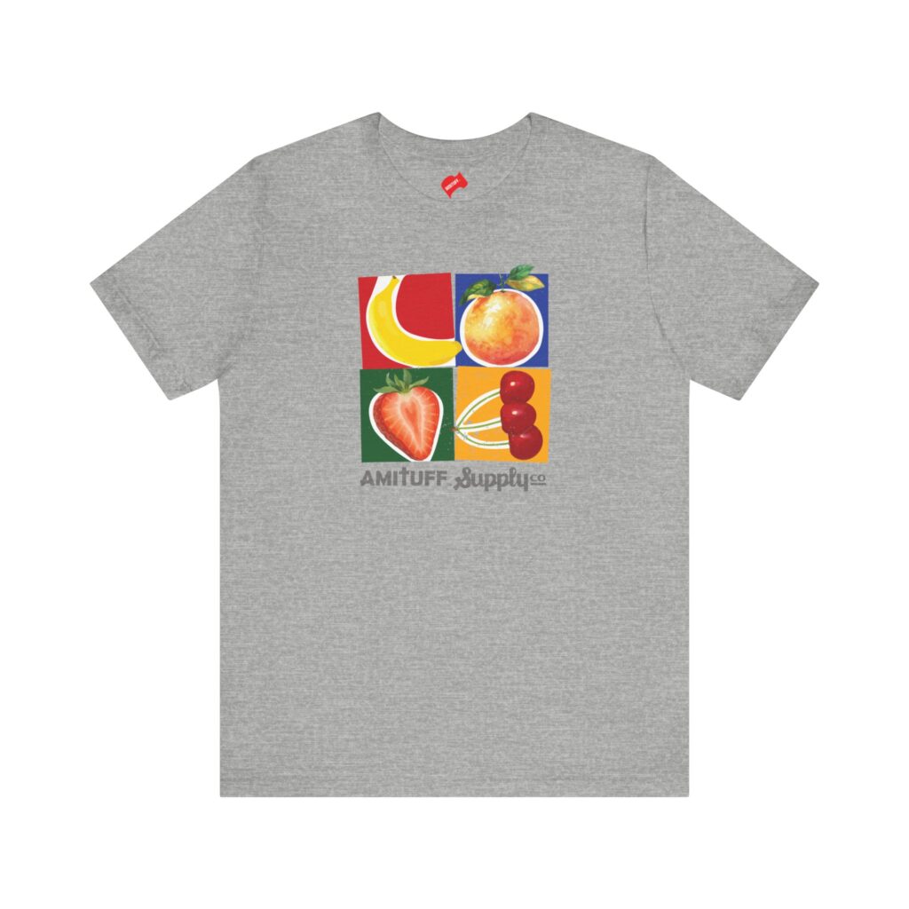 LOVE Fruits T-shirt. Do you see LOVE ? Love symbolic Tees Gray Heather Color