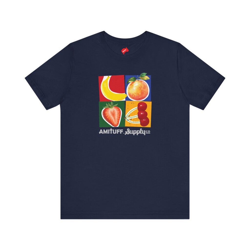 LOVE Fruits T-shirt. Do you see LOVE ? Love symbolic Tees Navy Color