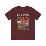 Glyphs Nazca Line T-shirt Maroon
