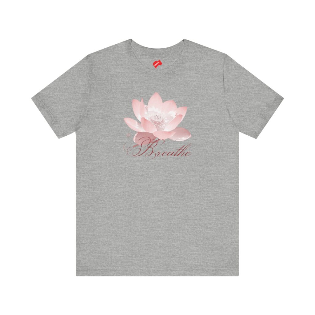 Sacred Lotus Breathe T-shirt Athletic Heather