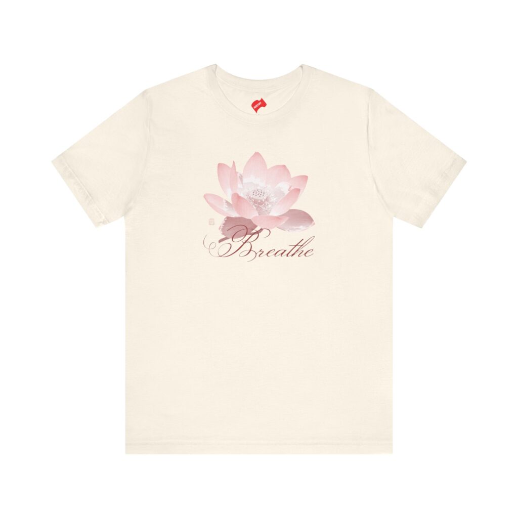 Sacred Lotus Breathe T-shirt Natural