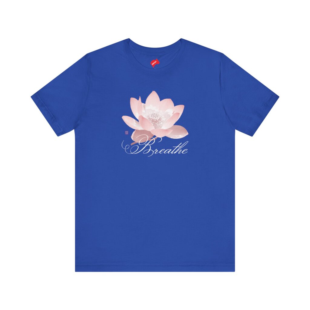 Sacred Lotus Breathe T-shirt True Royal