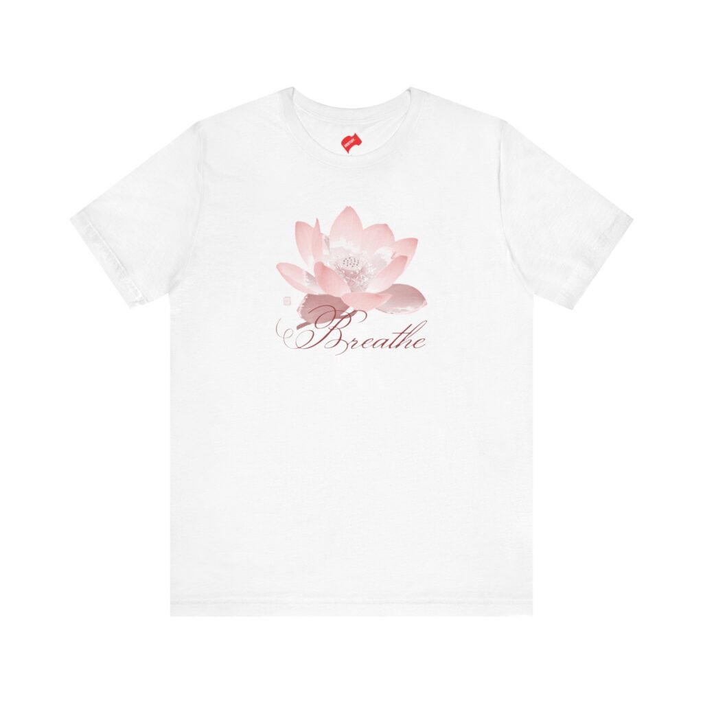 Sacred Lotus Breathe T-shirt White